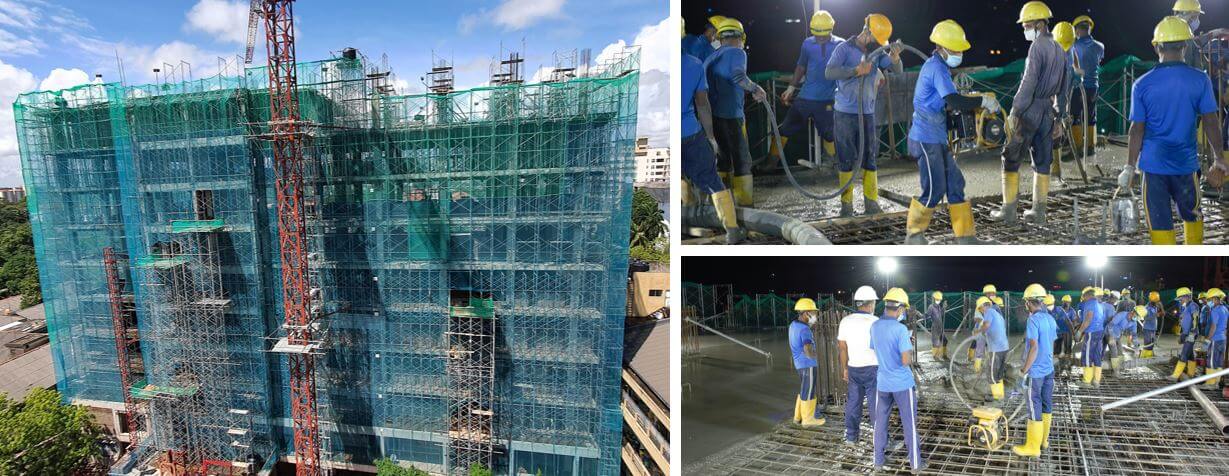 Tenth floor slab